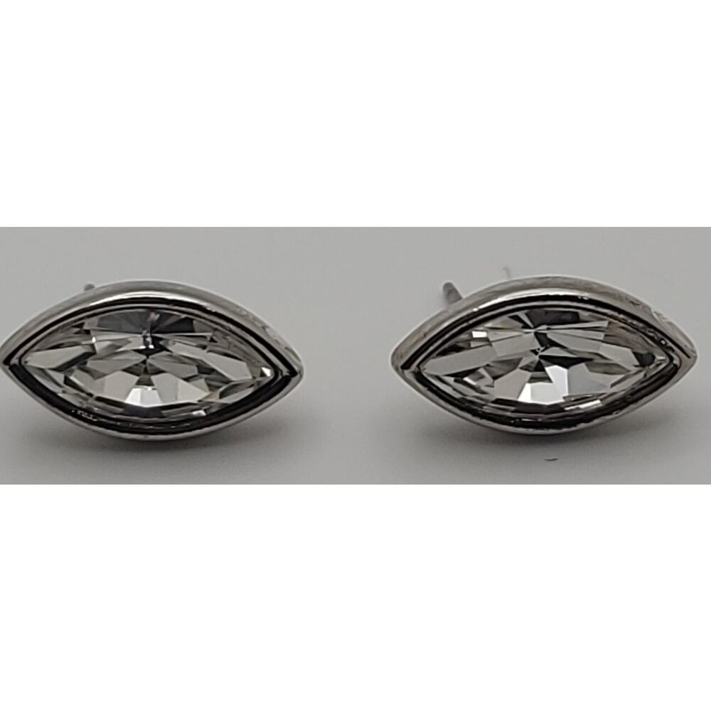Vintage S.A.L Swarovski Marquise Faceted Bevel set Stud Earrings